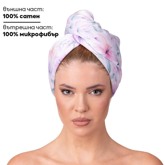 Кърпа за коса от сатен и микрофибър - Touch Treat