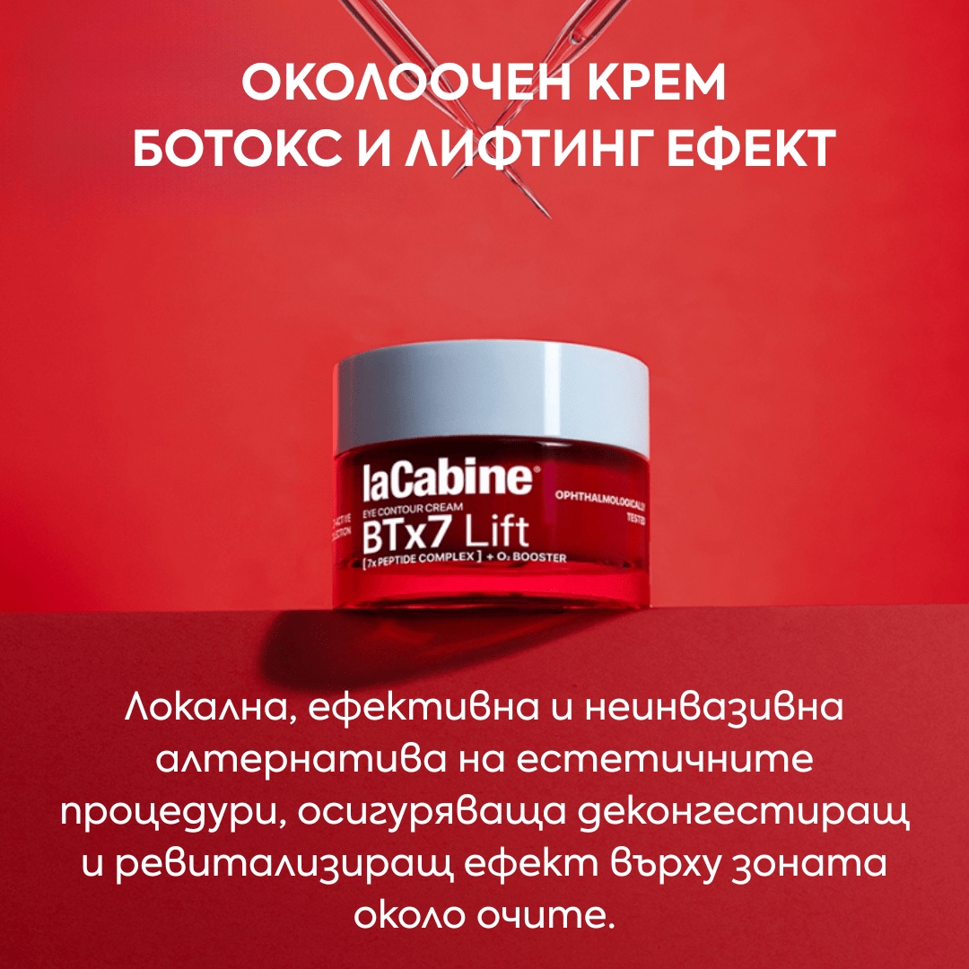 Околоочен крем с ботокс и лифтинг ефект със 7 вида пептида 15 мл - laCabine