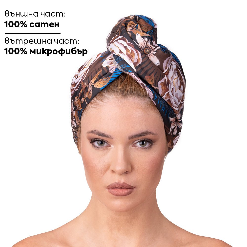 Кърпа за коса от сатен и микрофибър - Touch Treat