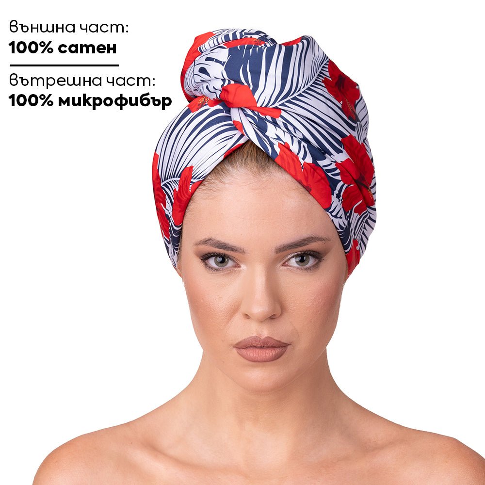 Кърпа за коса от сатен и микрофибър - Touch Treat