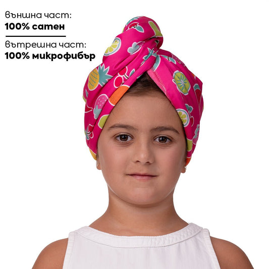 Кърпа за коса от сатен и микрофибър - Touch Treat