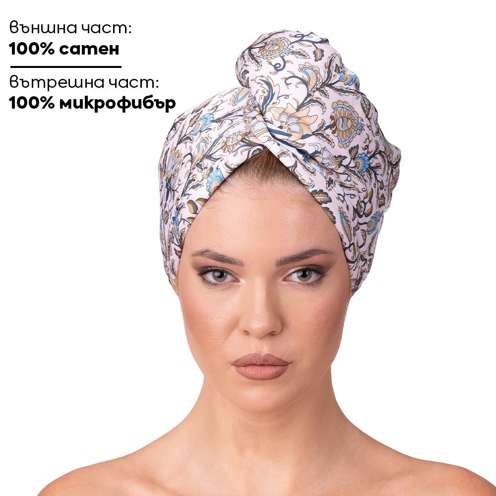 Кърпа за коса от сатен и микрофибър - Touch Treat