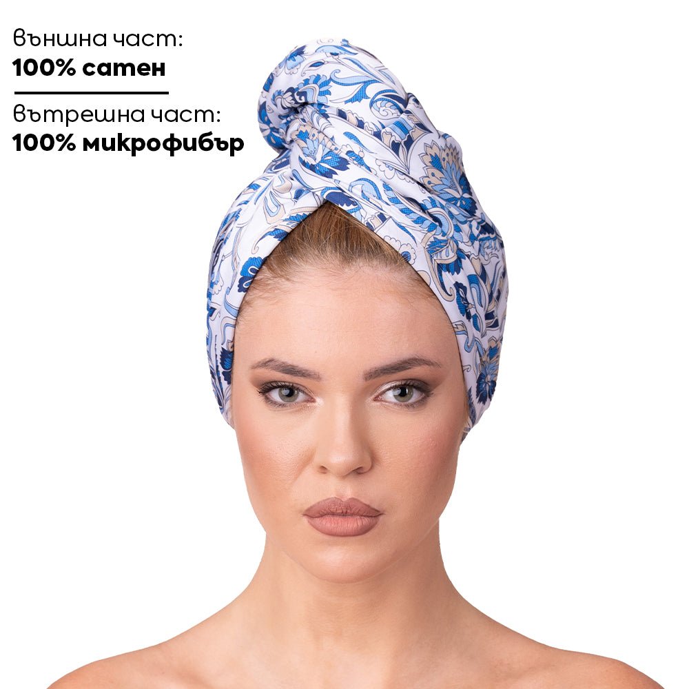 Кърпа за коса от сатен и микрофибър - Touch Treat
