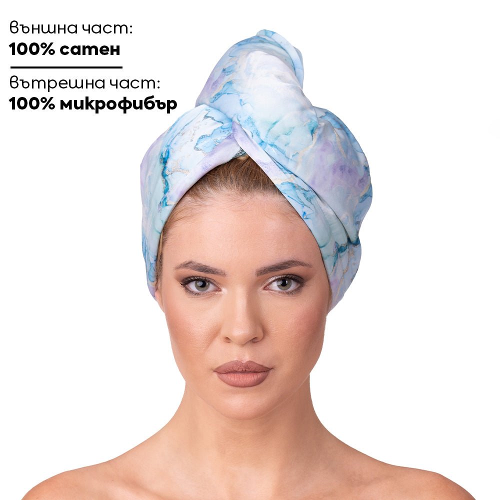 Кърпа за коса от сатен и микрофибър - Touch Treat