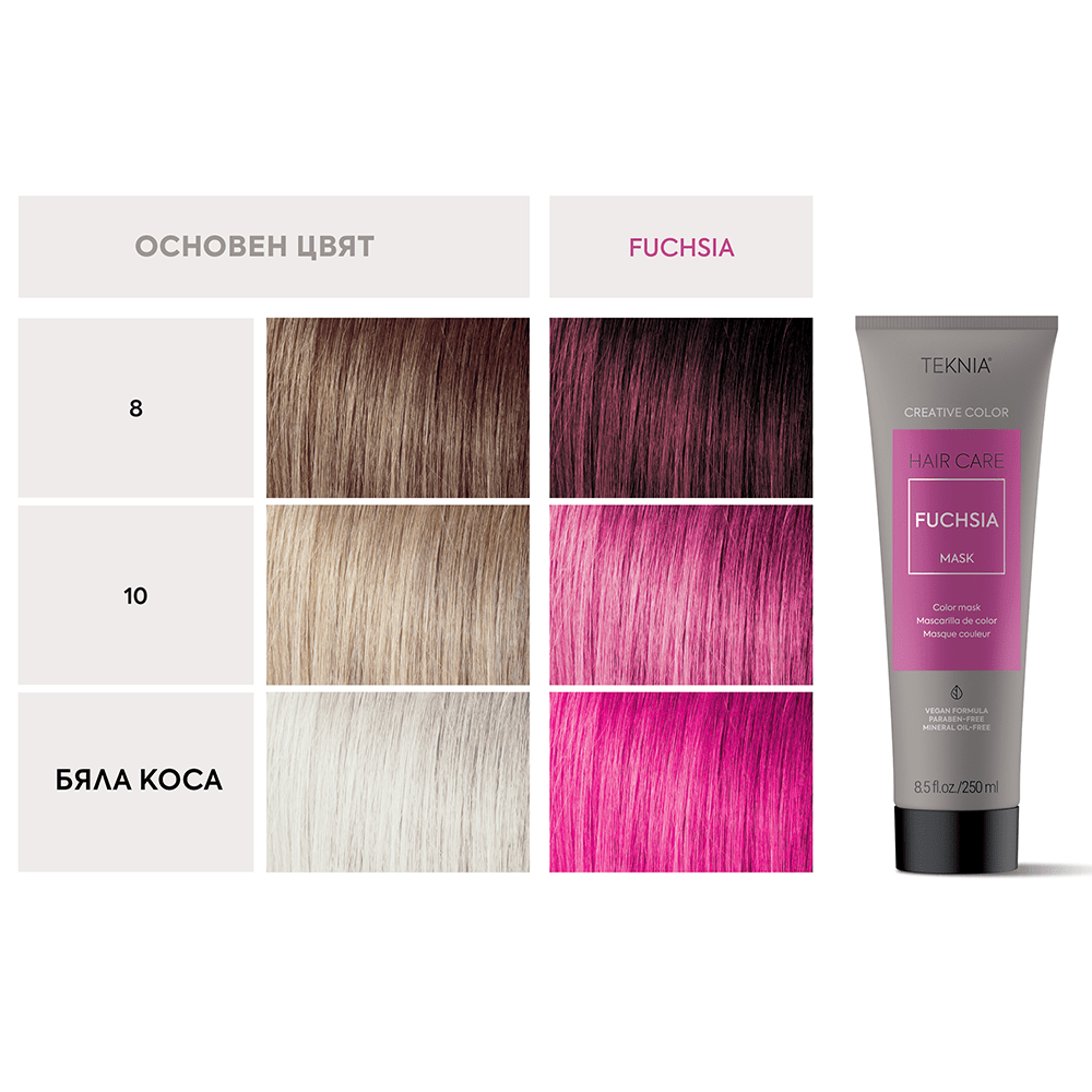 Оцветяваща маска за коса в цикламени тонове 250 мл - LAKME