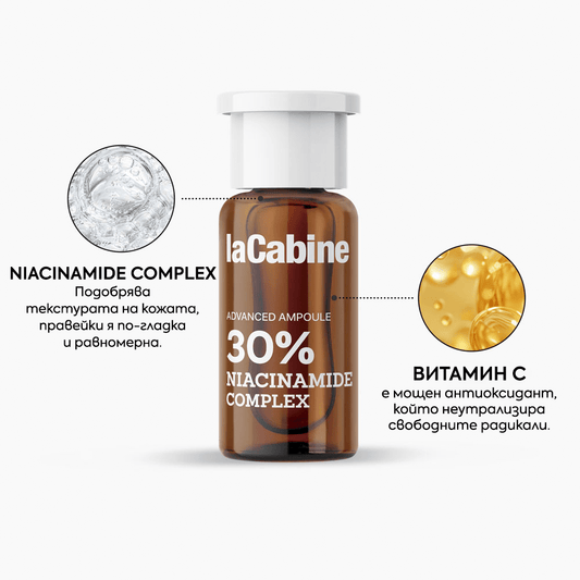 Шок ампула за лице против пигментни петна с 30% ниацинамид комплекс 2 мл - laCabine