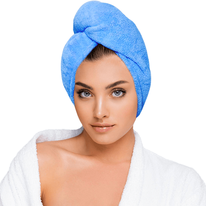 Микрофибърна кърпа за коса Blue