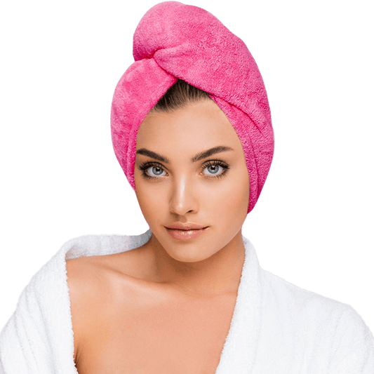 Микрофибърна кърпа за коса Dark Pink