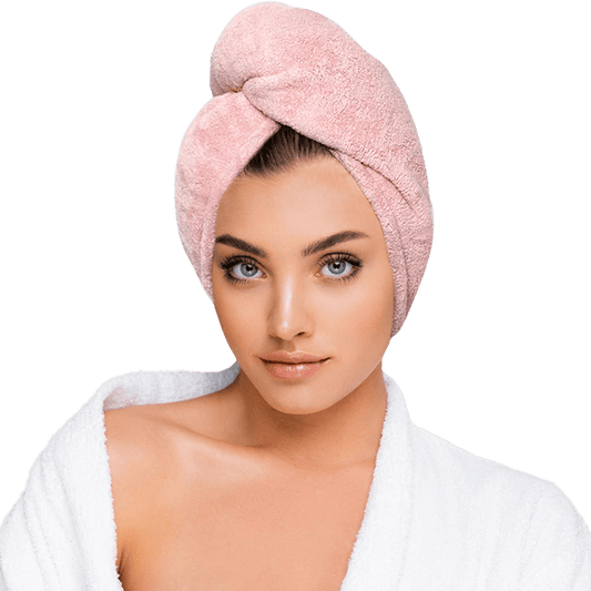 Микрофибърна кърпа за коса Light Pink